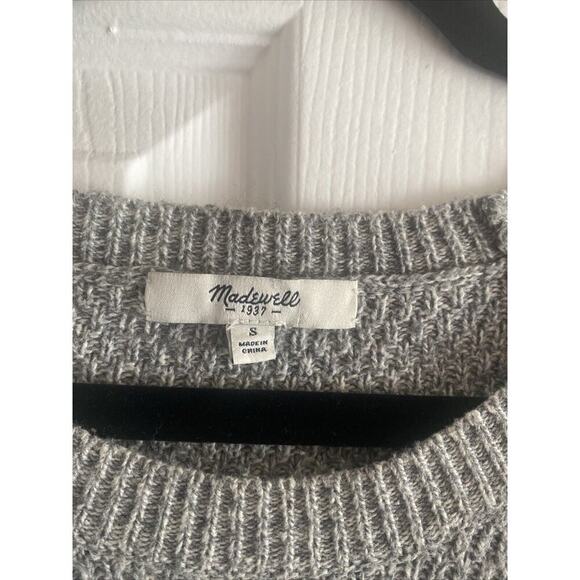 Madewell Women's Gray‎ Knit Small Pullover Sweater Academia Classic Coastal - Picture 2 of 6